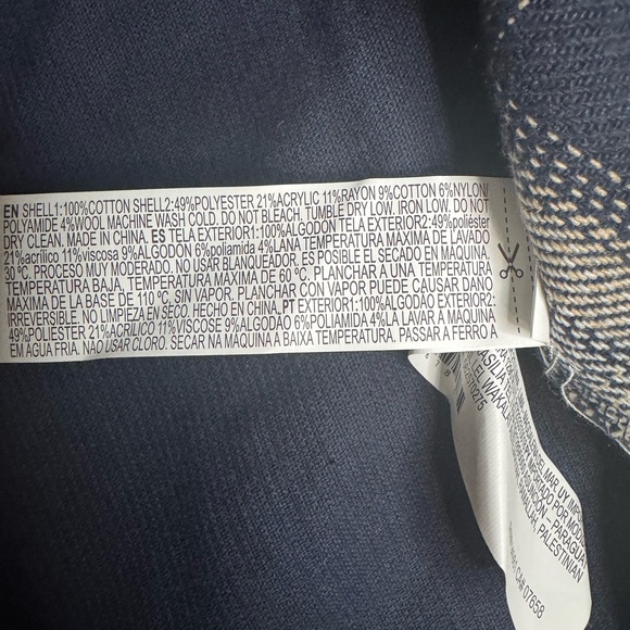 Forever 21 Navy and White Plaid Utility Jacket - Picture 6 of 6